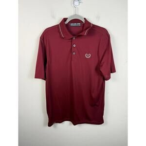 Dixxon Flannel Company Polo Shirt  Medium Red Embroidered Logo Golf Casual